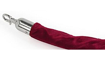 Burgundy Velour Rope 6′ SILVER Hook