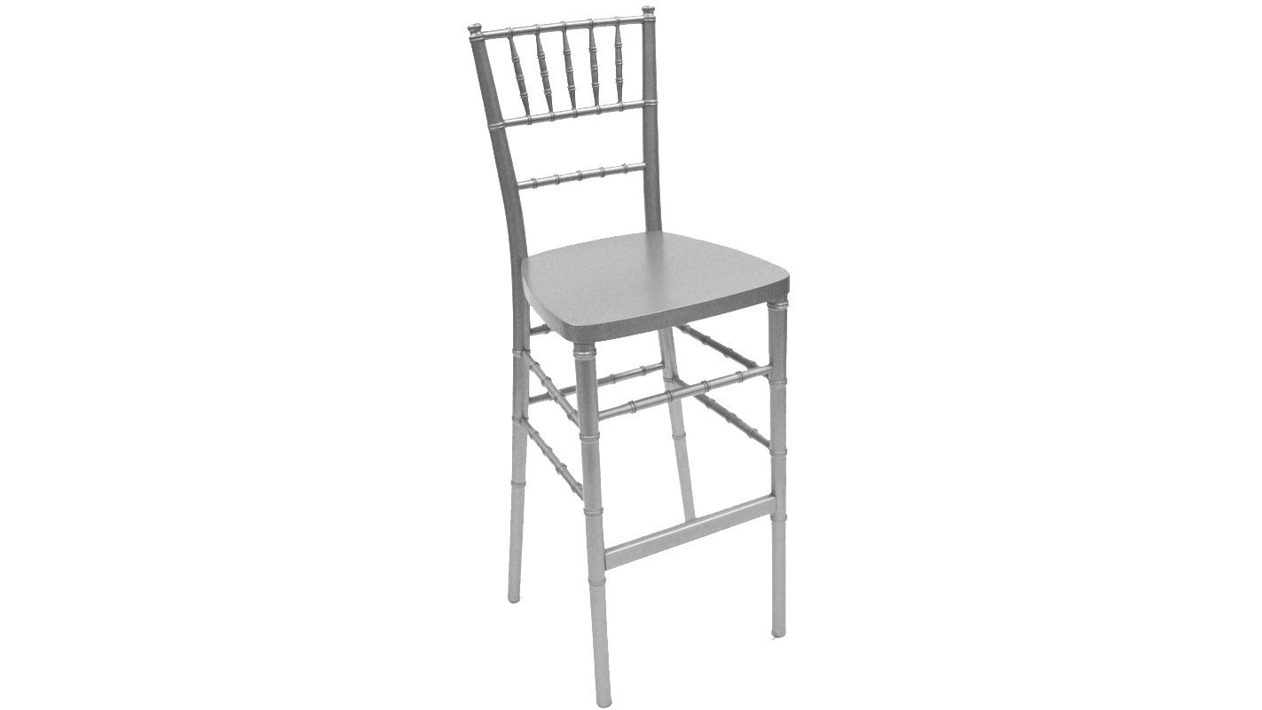Chiavari Barstool Resin Silver