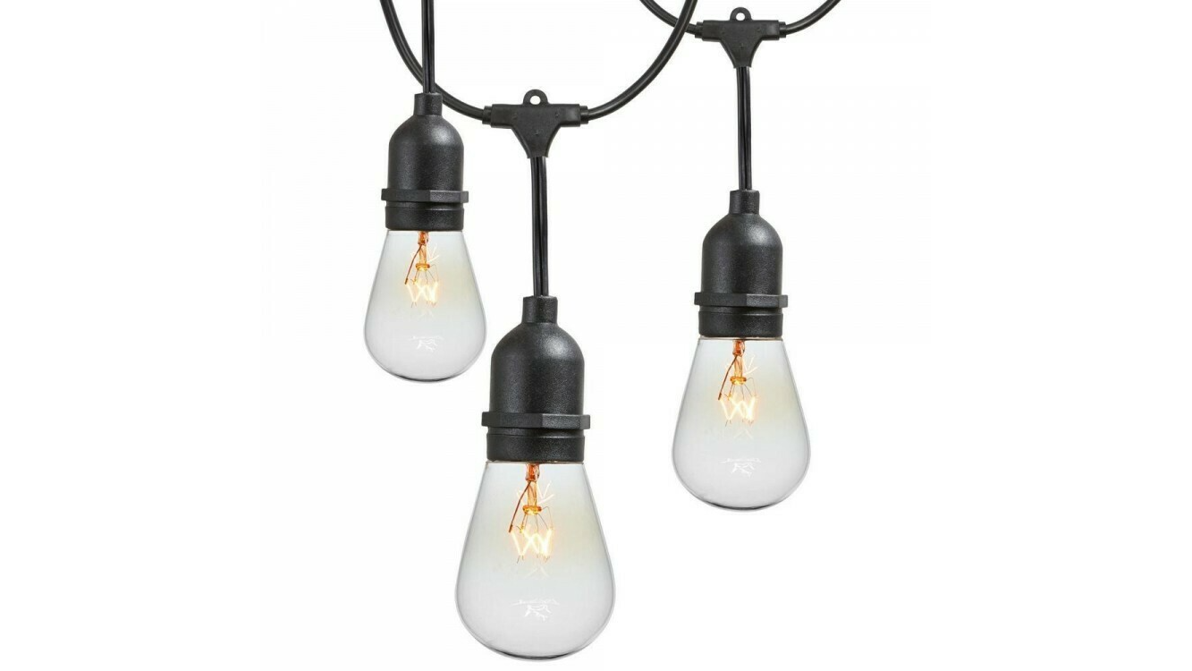 Commercial Edison String Lights 48′ Black