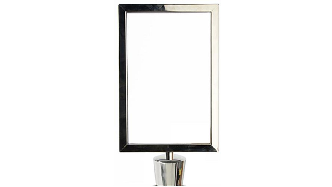 Chrome Stanchion Double Sided Frame