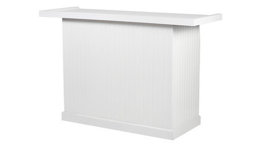 Folding Bar White Wainscotting 5′