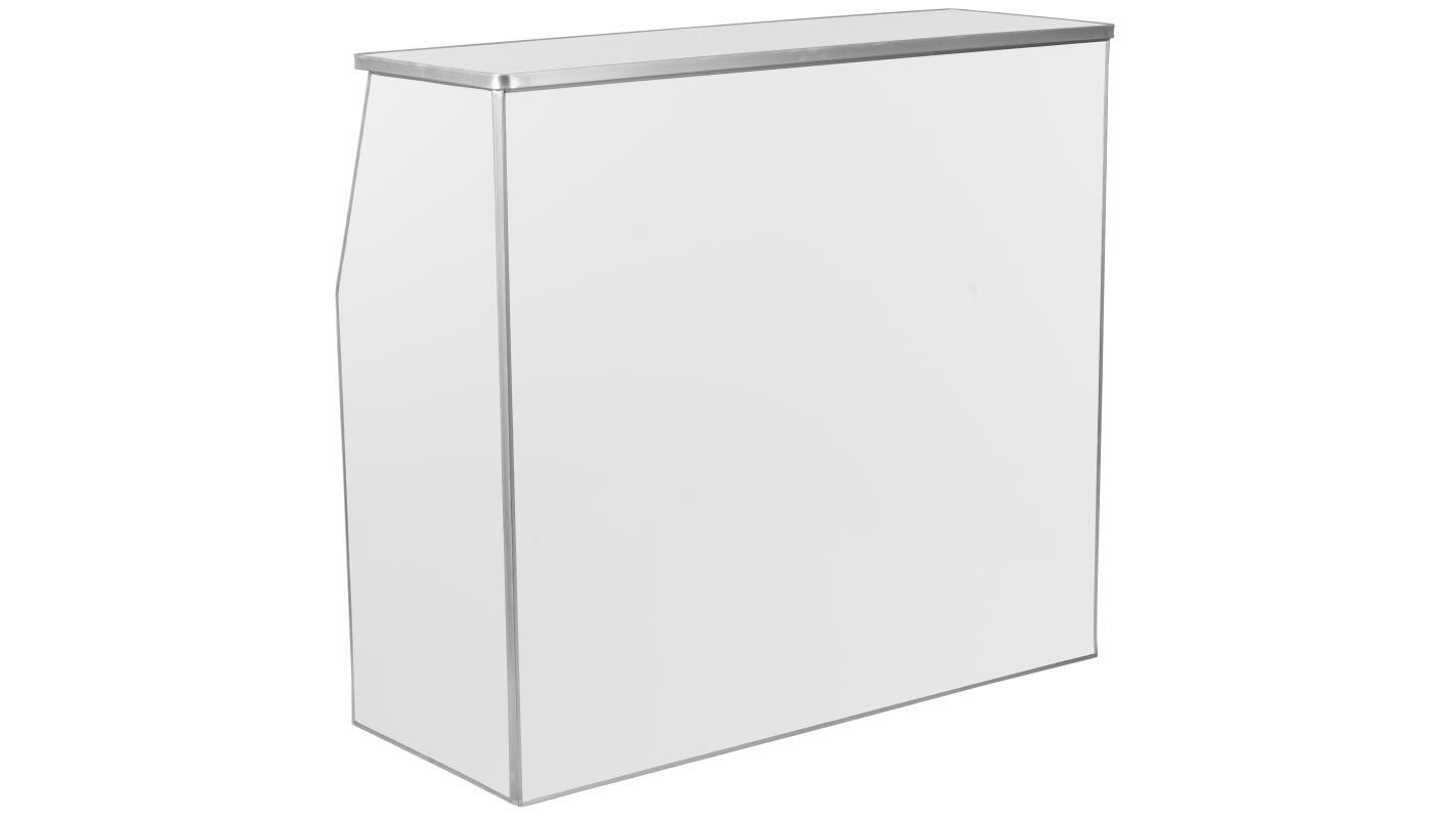Folding White Laminate Finish with Aluminum Trim 4′