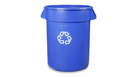 Garbage Pail Blue Recycle 32 Gal.