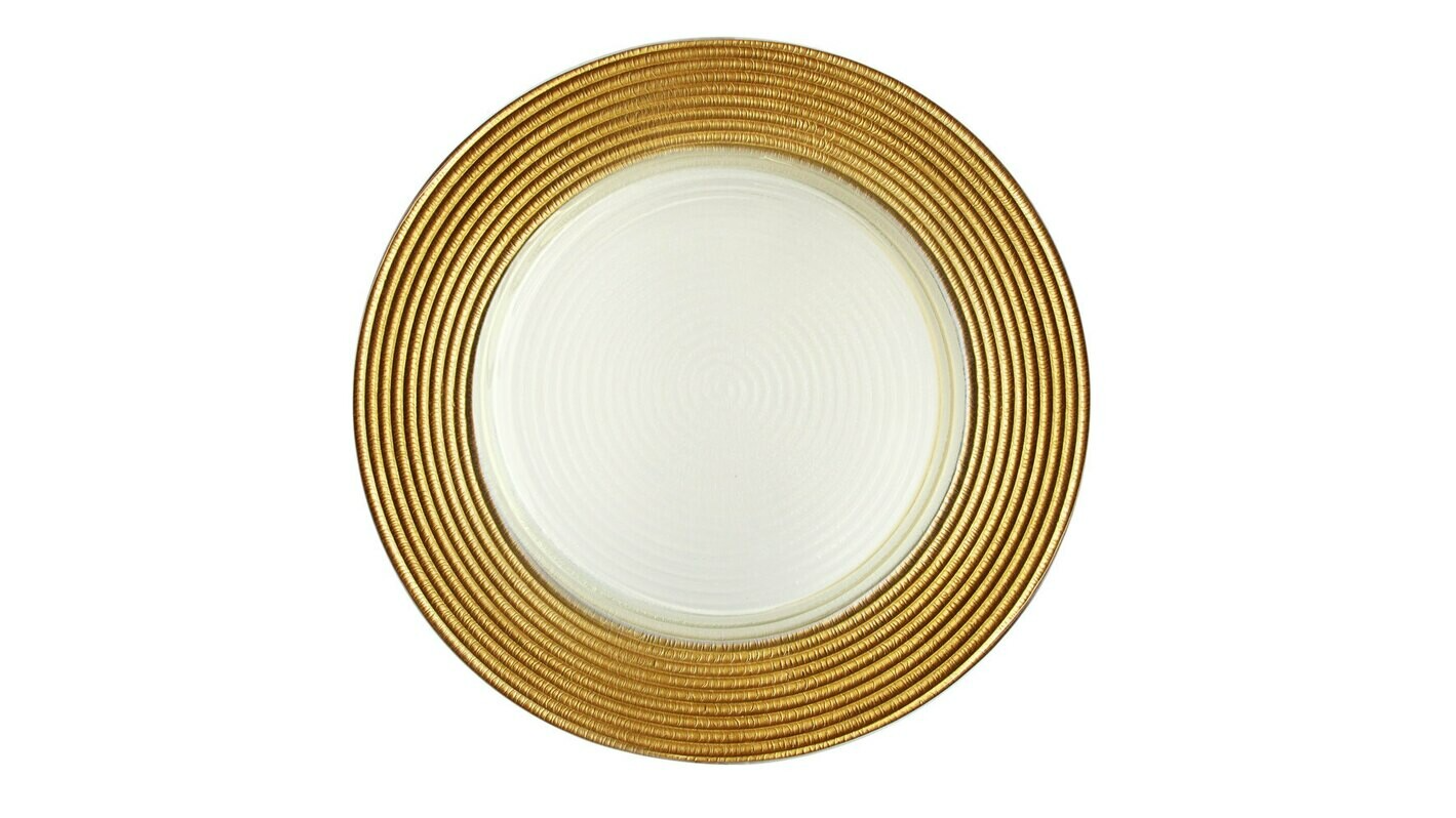 Glass Gold Trim 13″