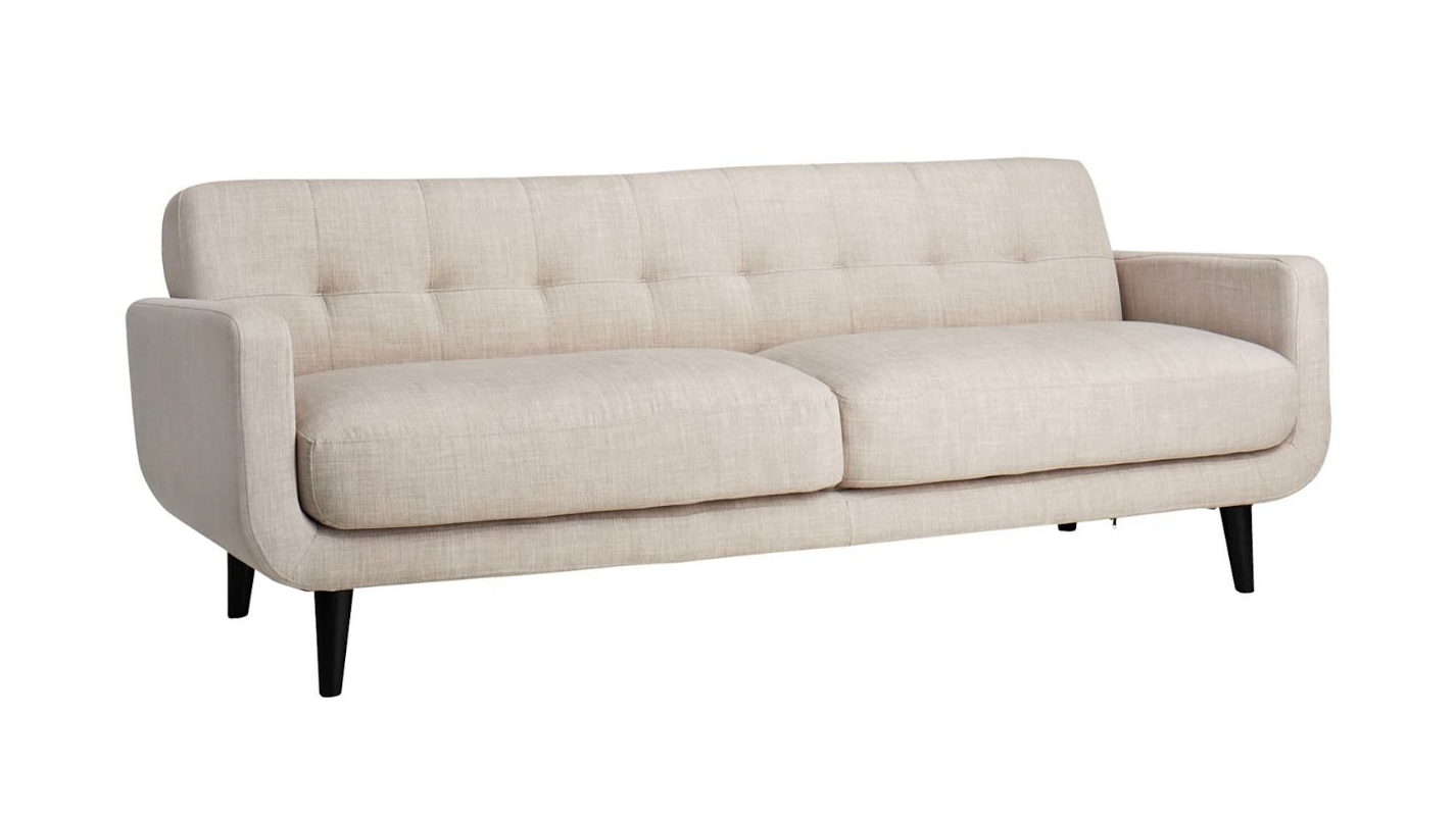 Crosby Taupe Tufted Back Sofa