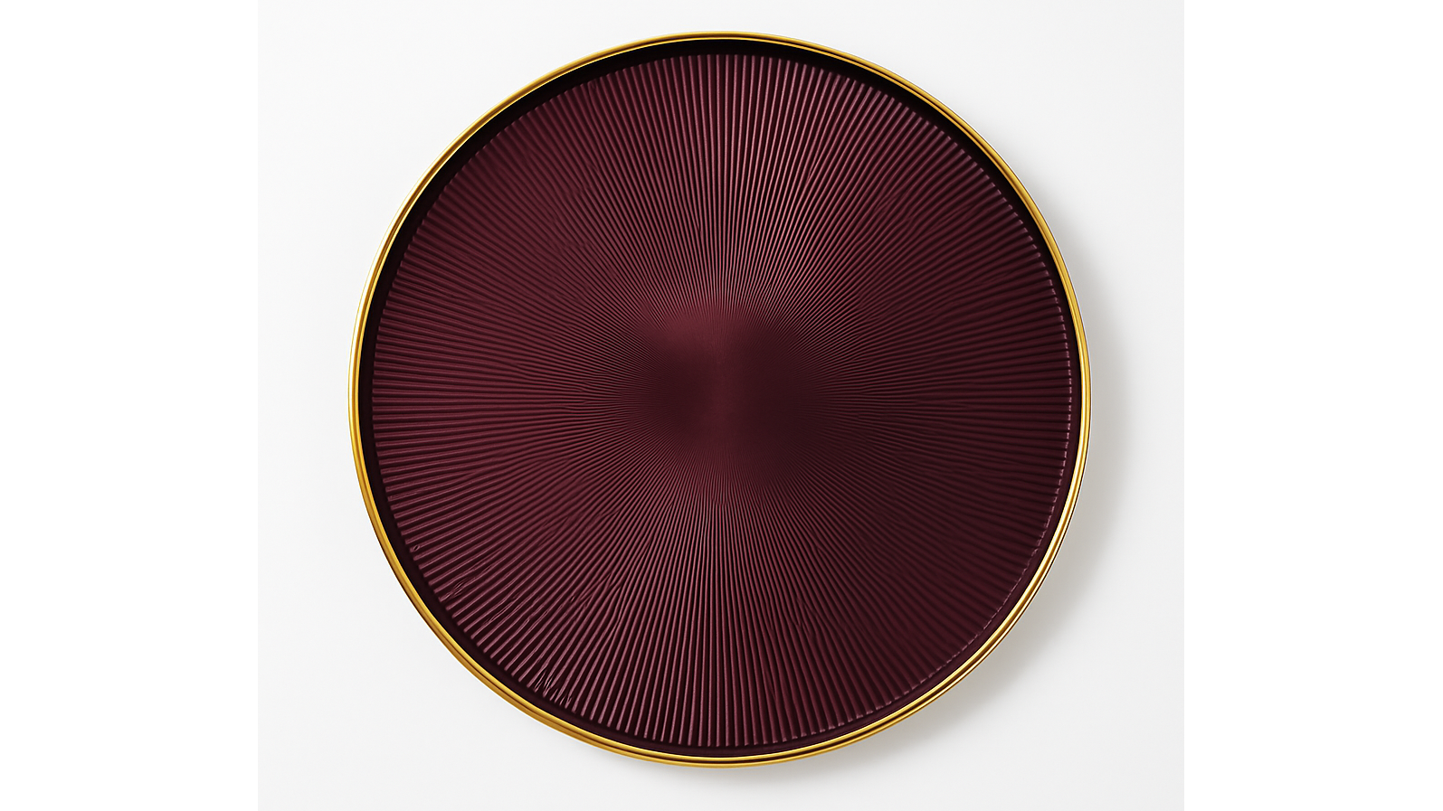 Glass Domo Plum with Gold Rim and Lip 13″