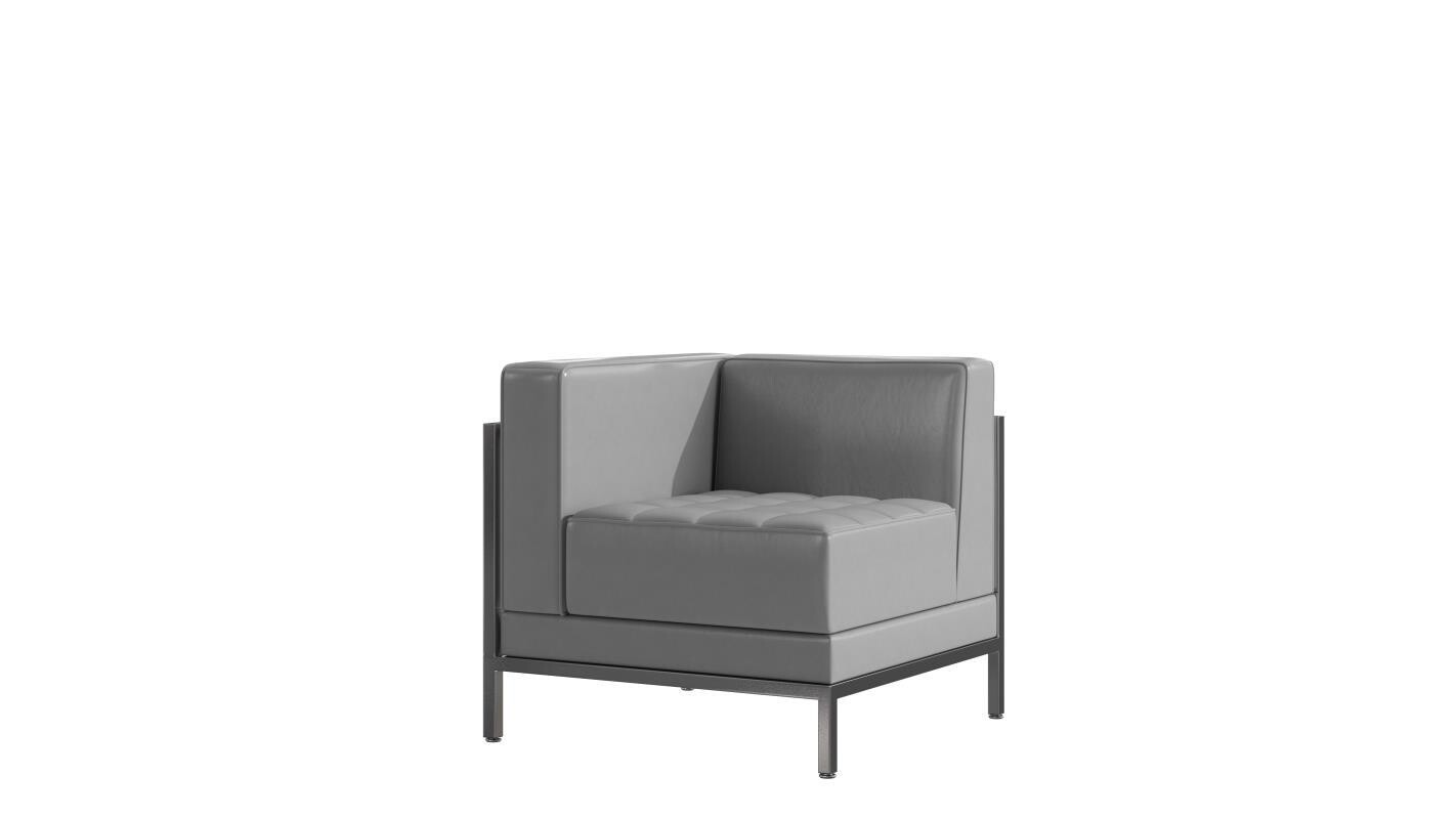 Gray Soho Corner Chair Left