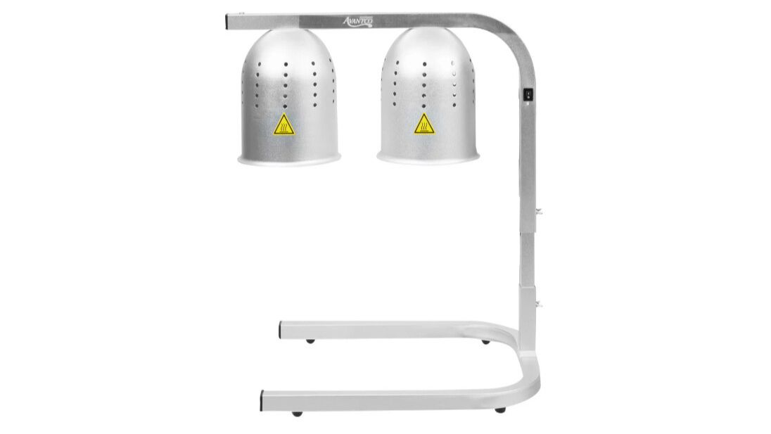 Heat Lamp 2 Bulb SILVER