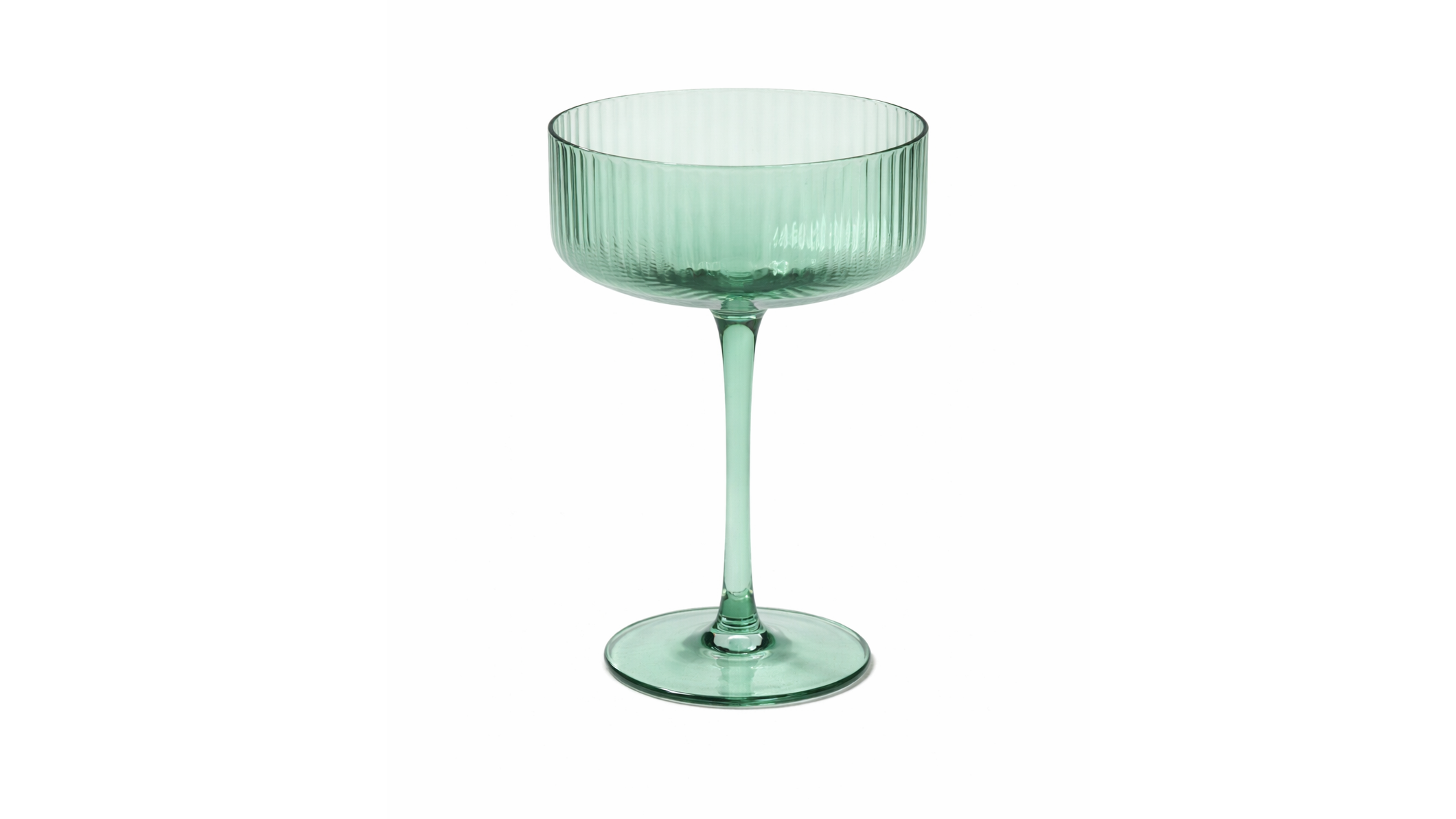 Malibu Ribbed Coupe Champagne 10 oz. – Green