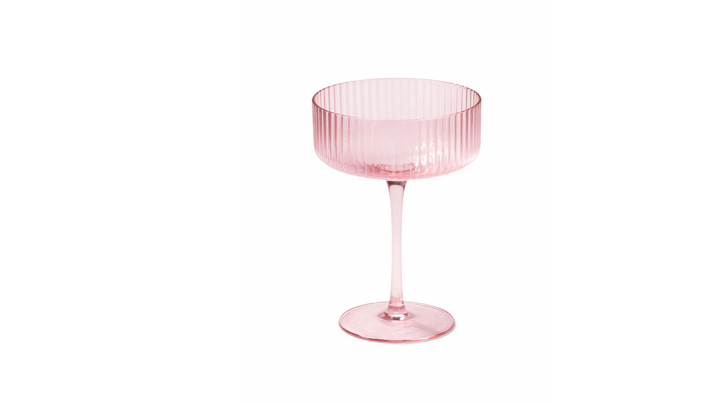 Malibu Ribbed Coupe Champagne 10 oz. – Blush