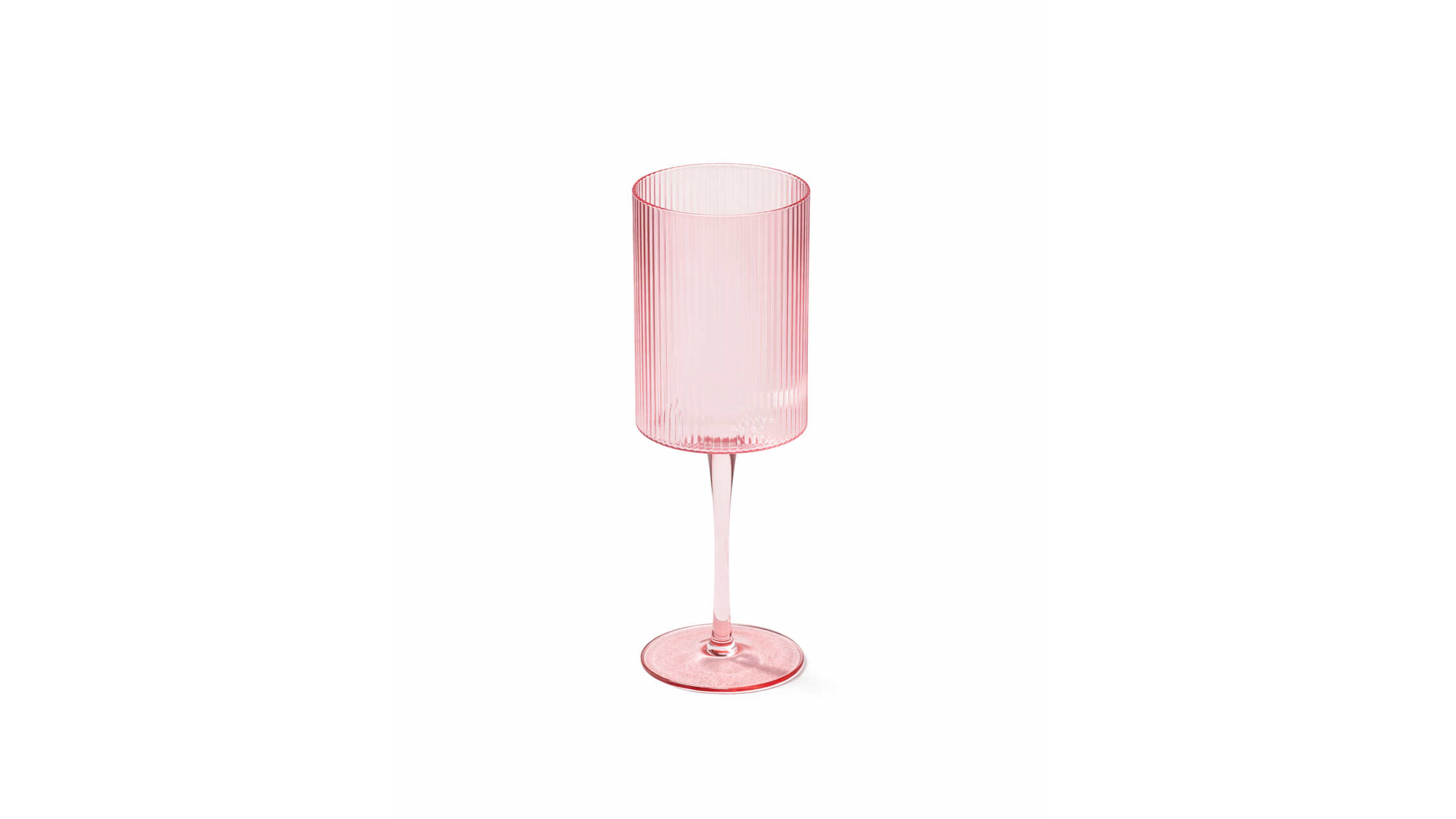 Malibu Ribbed Wine Glass 11 oz. – Blush