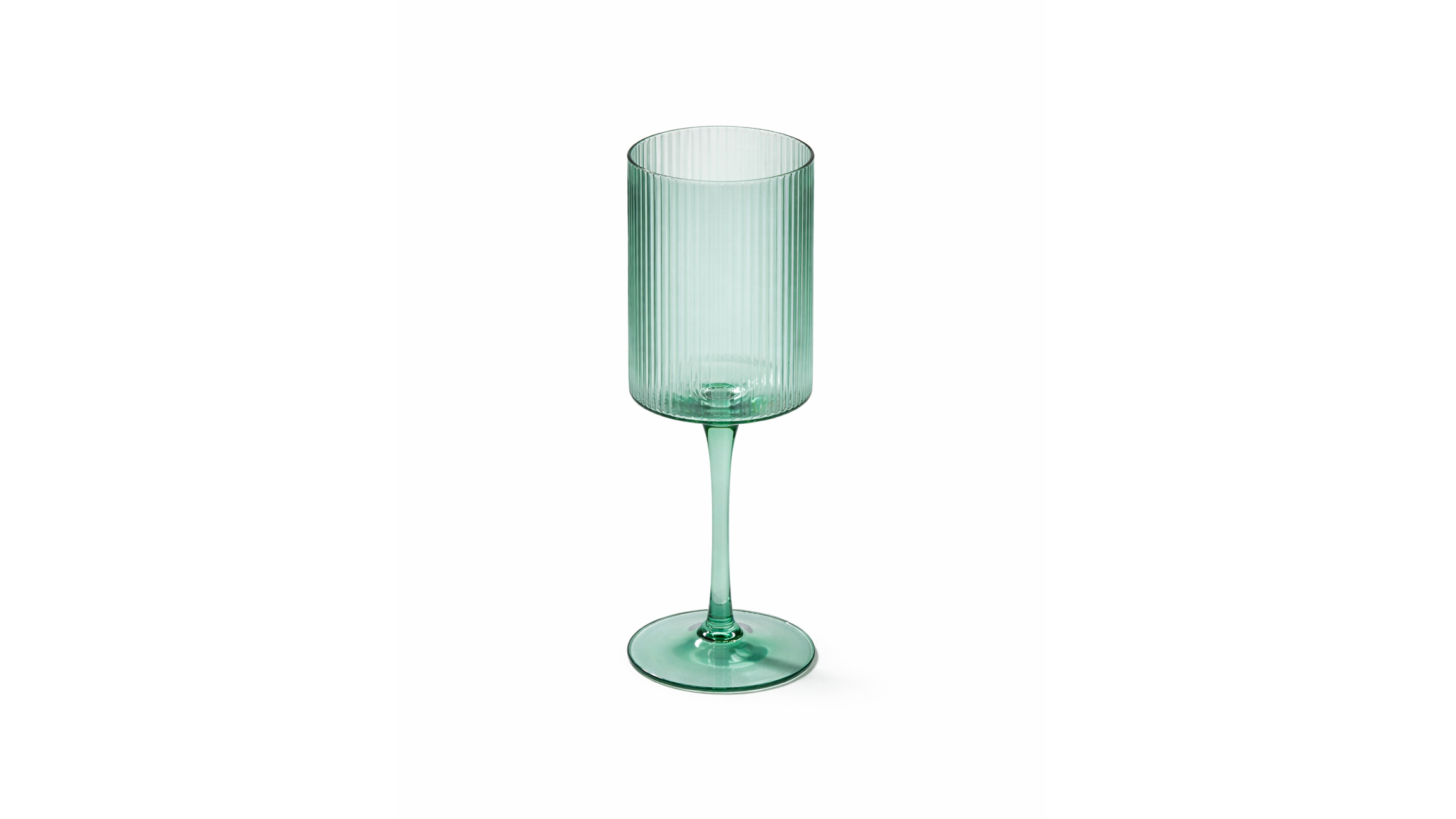 Malibu Ribbed Wine Glass 11 oz. – Green