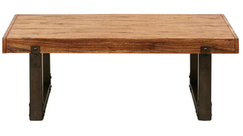 Rustic Metal Base Coffee Table