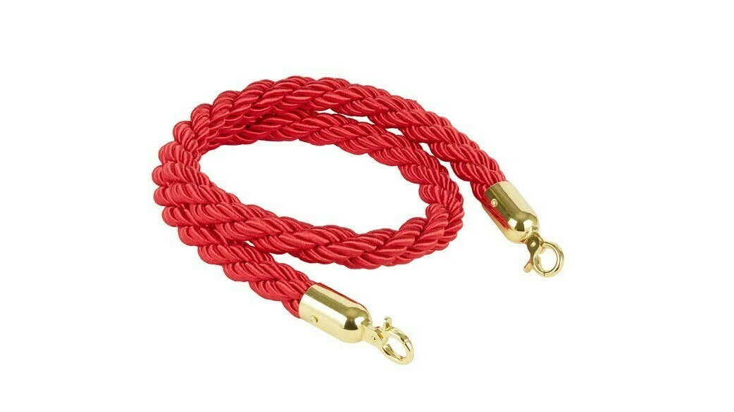 Red Braided Rope 5′ GOLD Hook