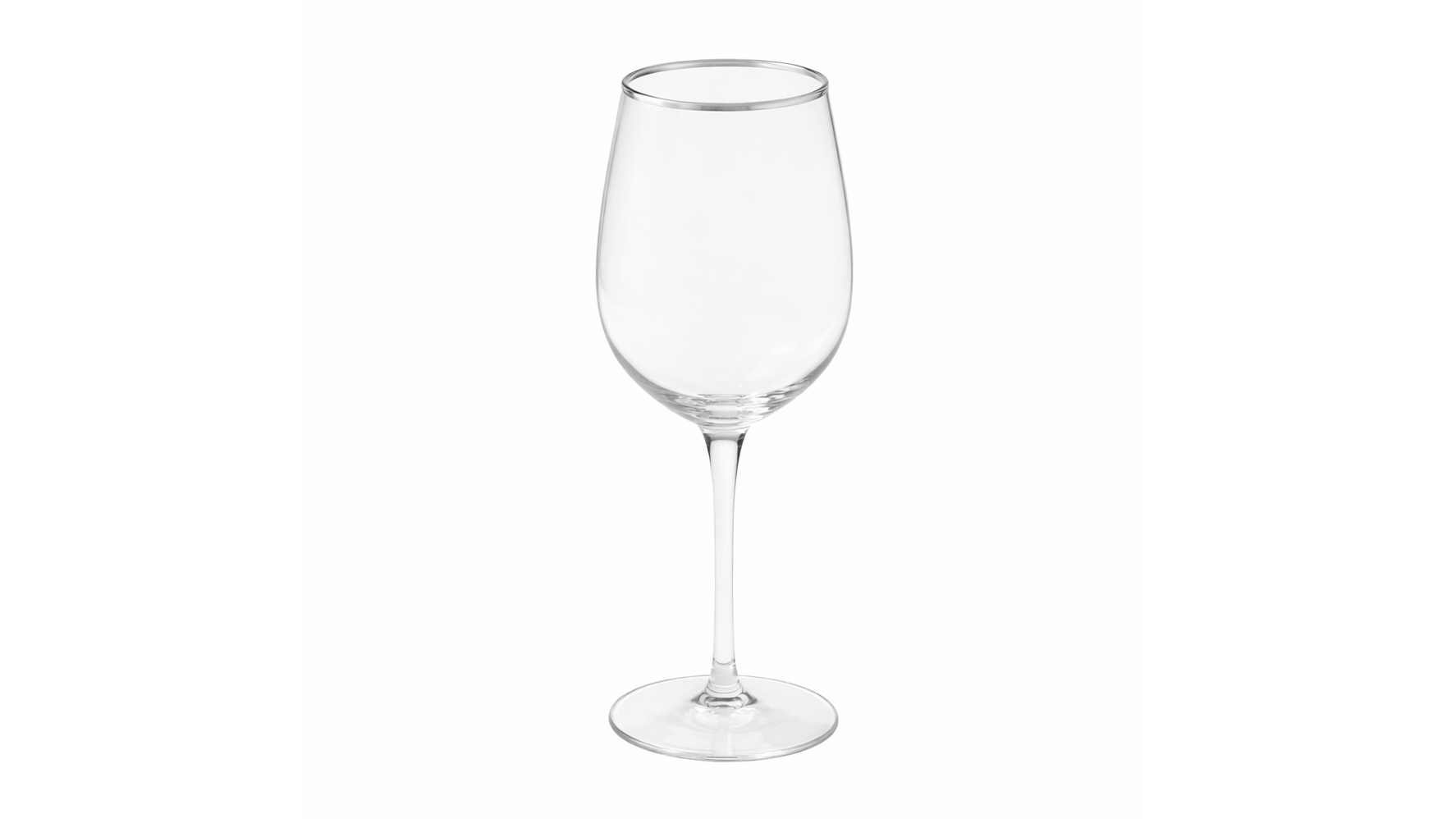 Napa Wine Glass 16 oz – Silver Rim