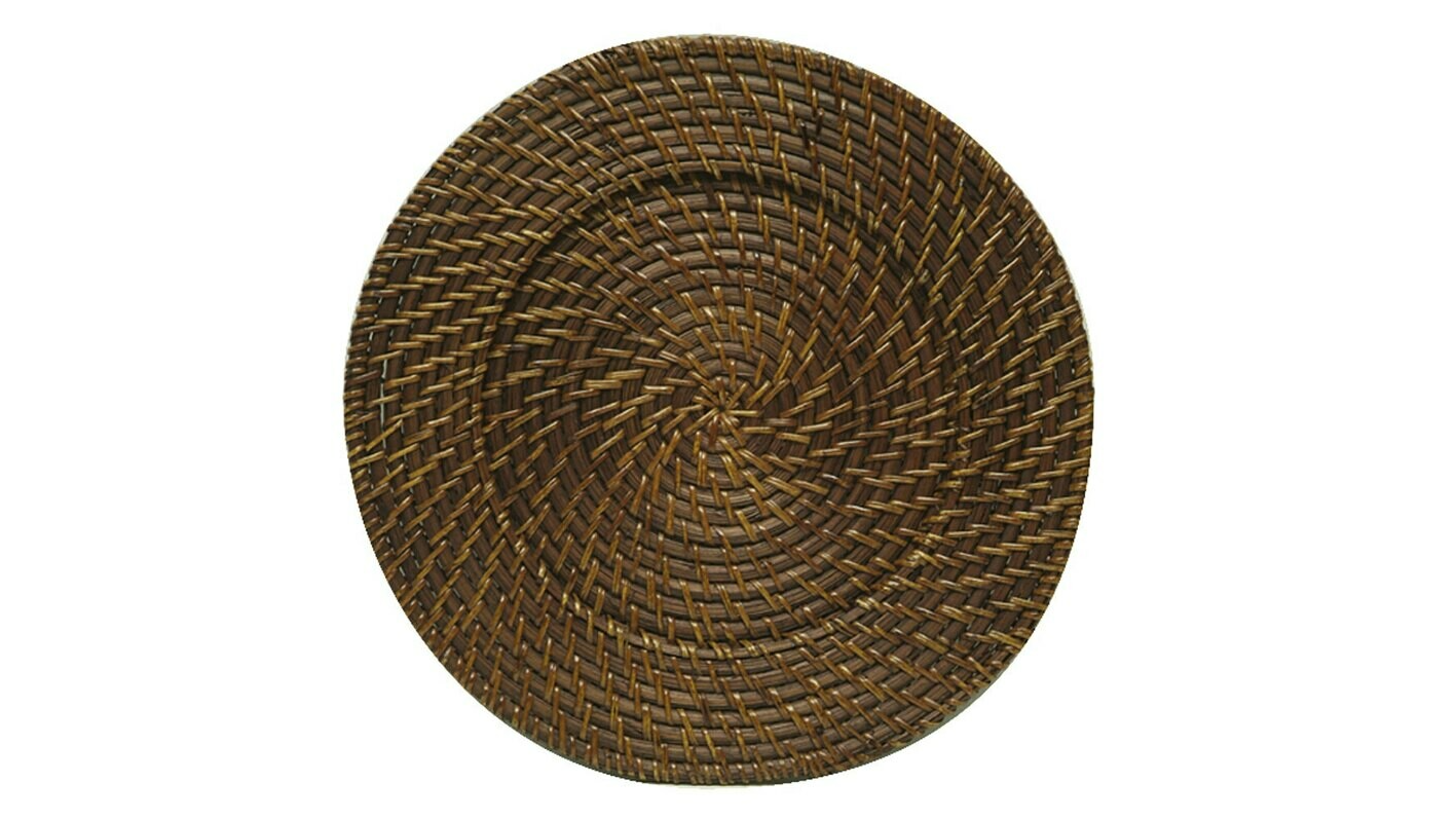 Rattan Brown Charger 13″