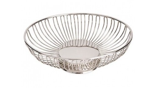 Silver Oval Basket 8″ X 12″