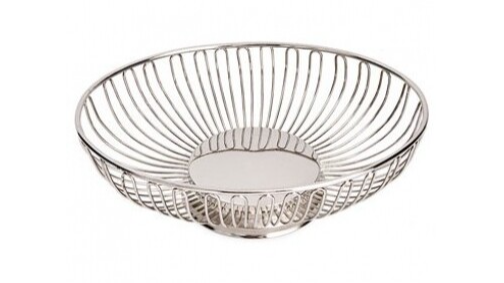 Silver Round Basket 12″
