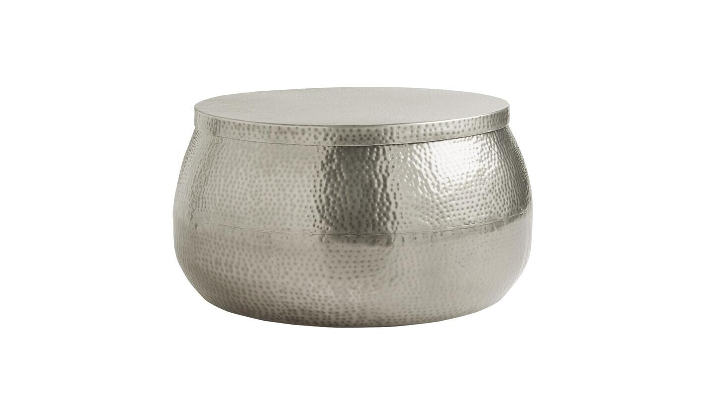 Silver Hammered Table 29″ Diameter