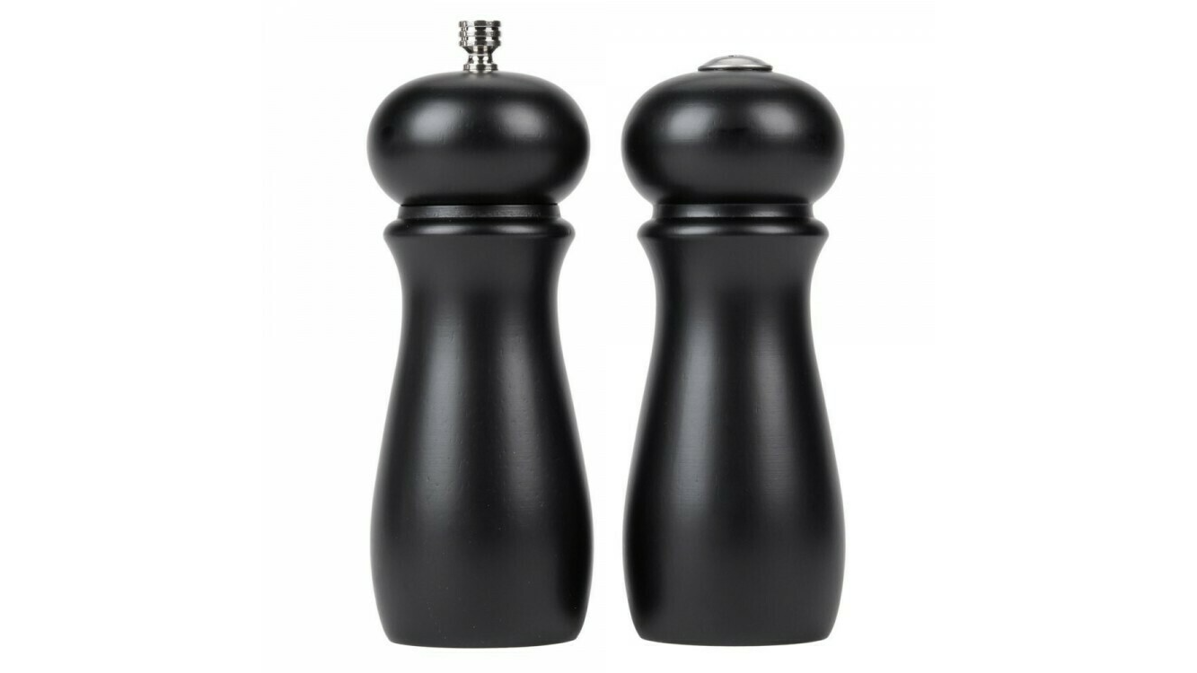 Wood Pepper Mill Set Black