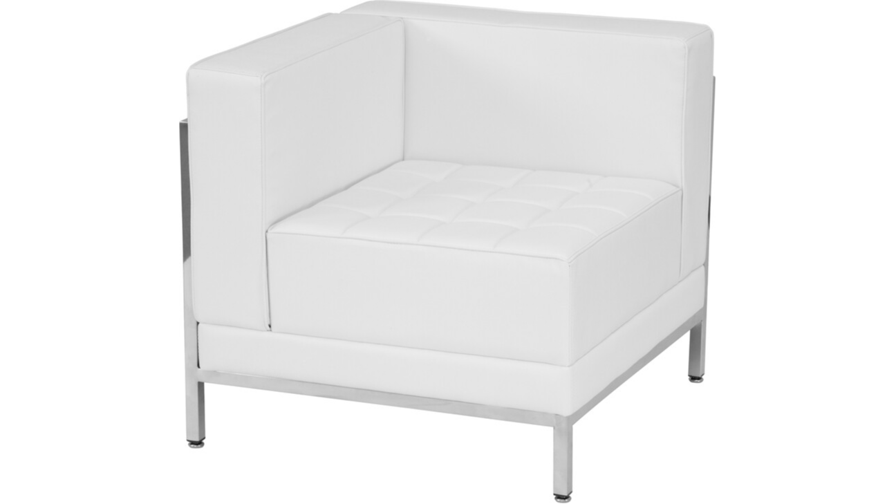 White Soho Corner Chair Left