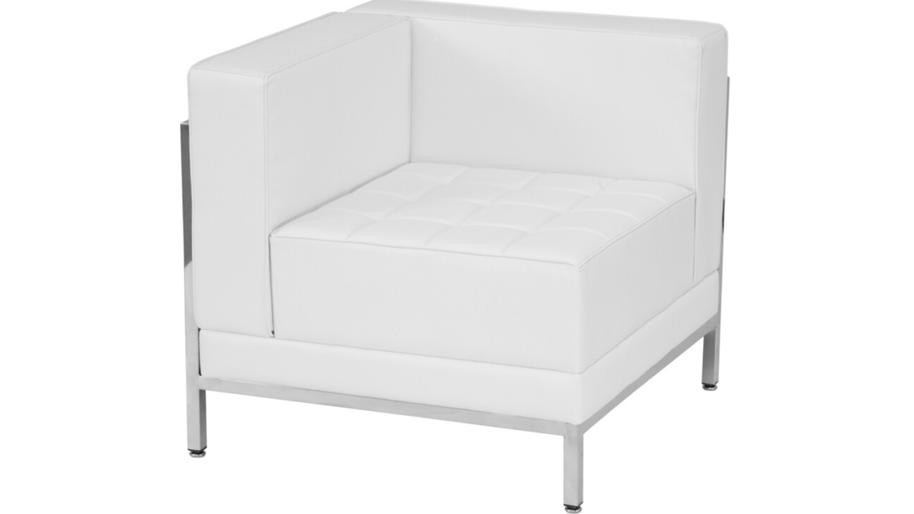 White Soho Corner Chair Right