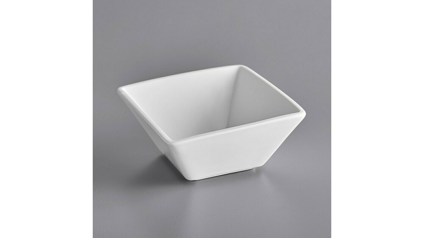 White Slant Square Bowl 5.5″ – 18 Oz