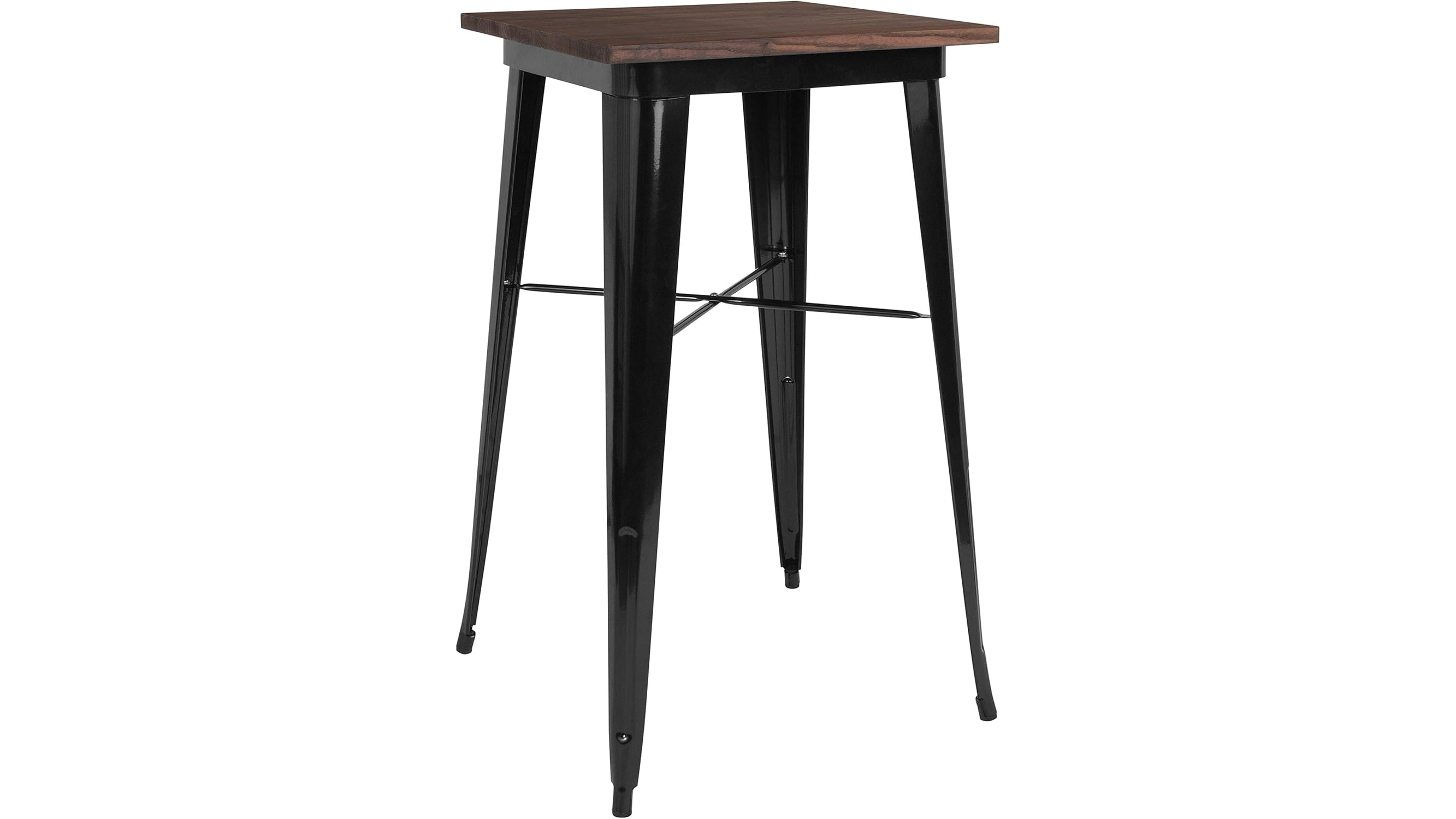 Walnut Wood Top Cocktail Table 24″ Square 42″ H