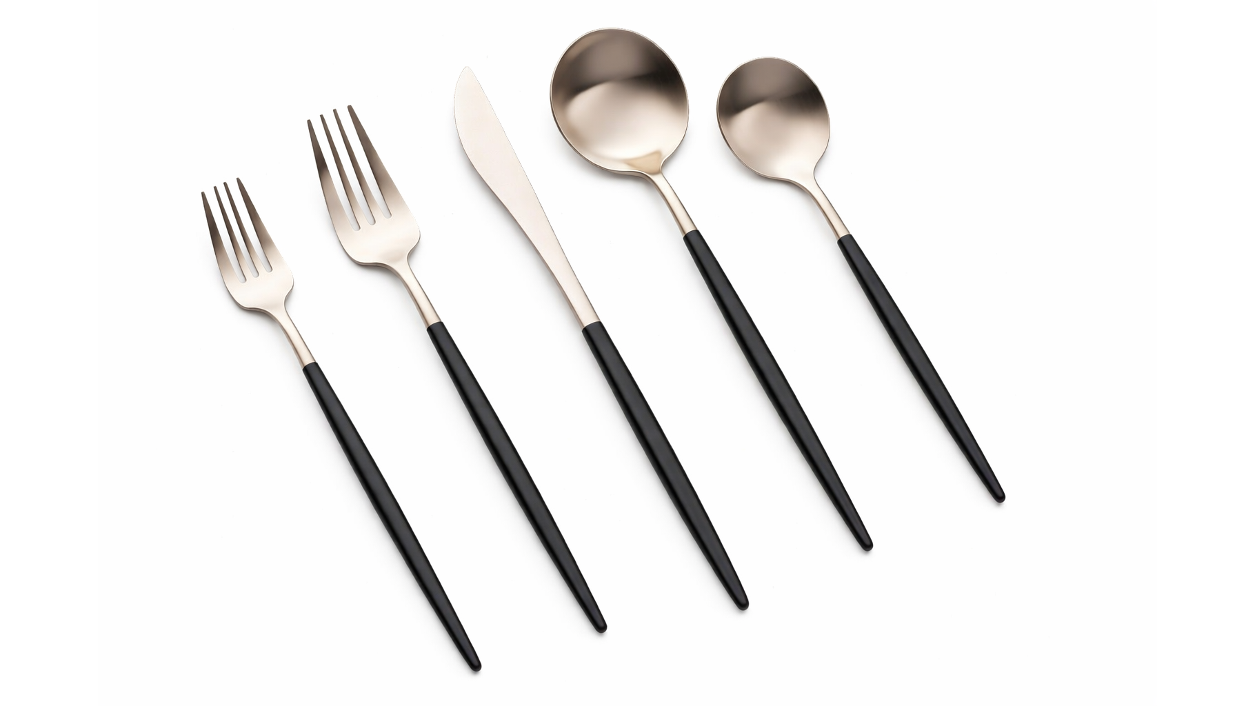 Vera SILVER Black Handle Dinner Knife (Pack of 10)