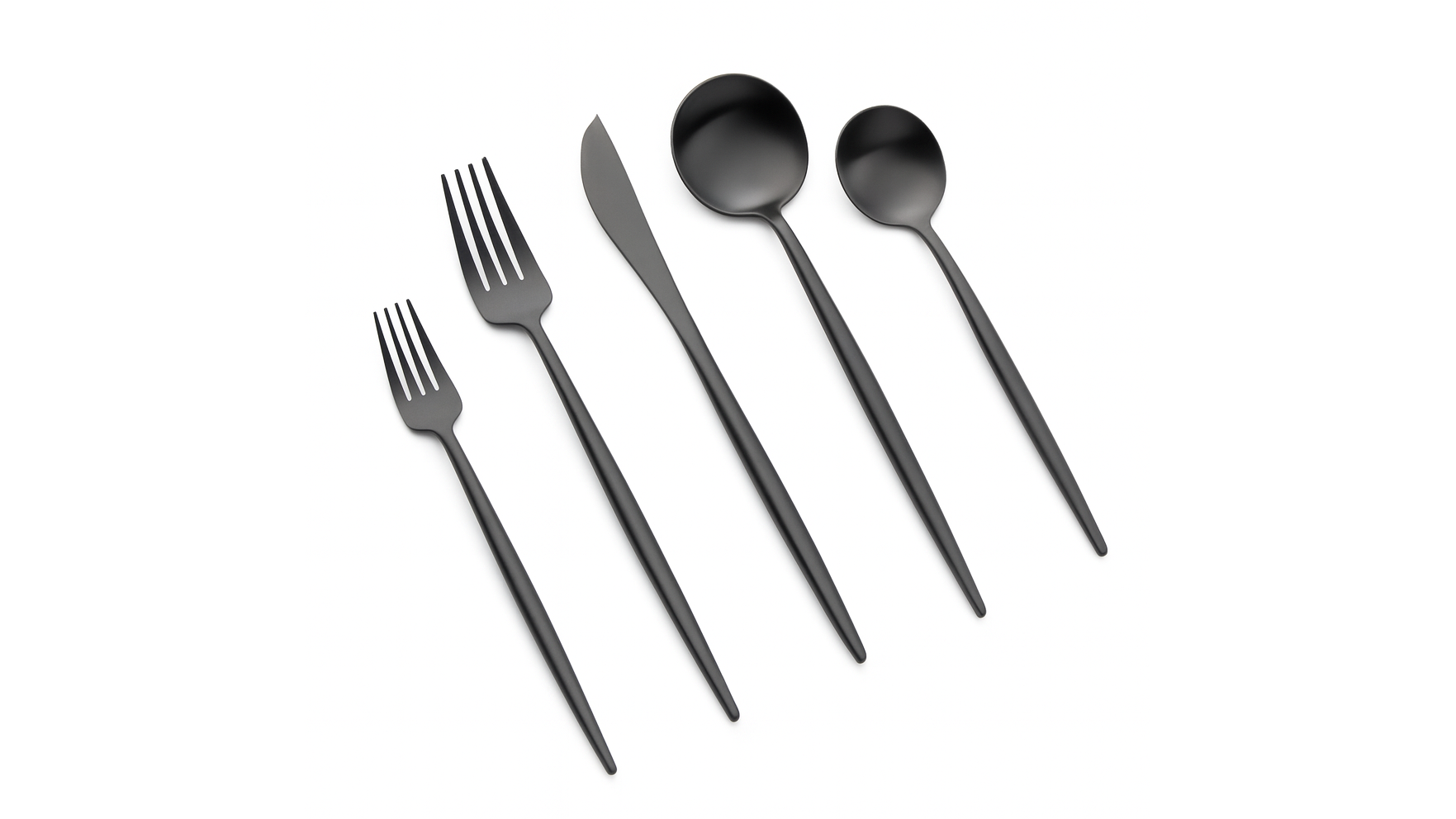 Vera BLACK Salad Fork (Pack of 10)
