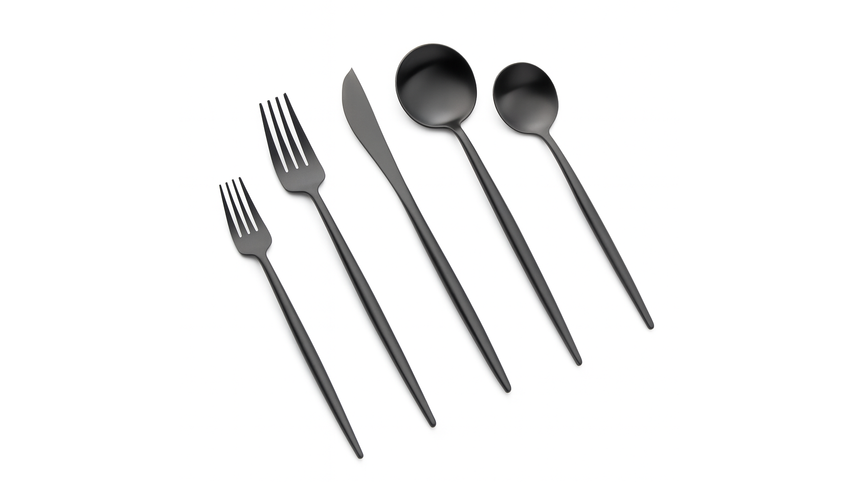 Vera BLACK Teaspoon (Pack of 10)