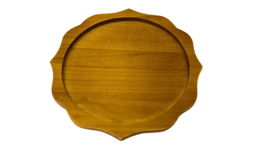 Scalloped Wood Charger