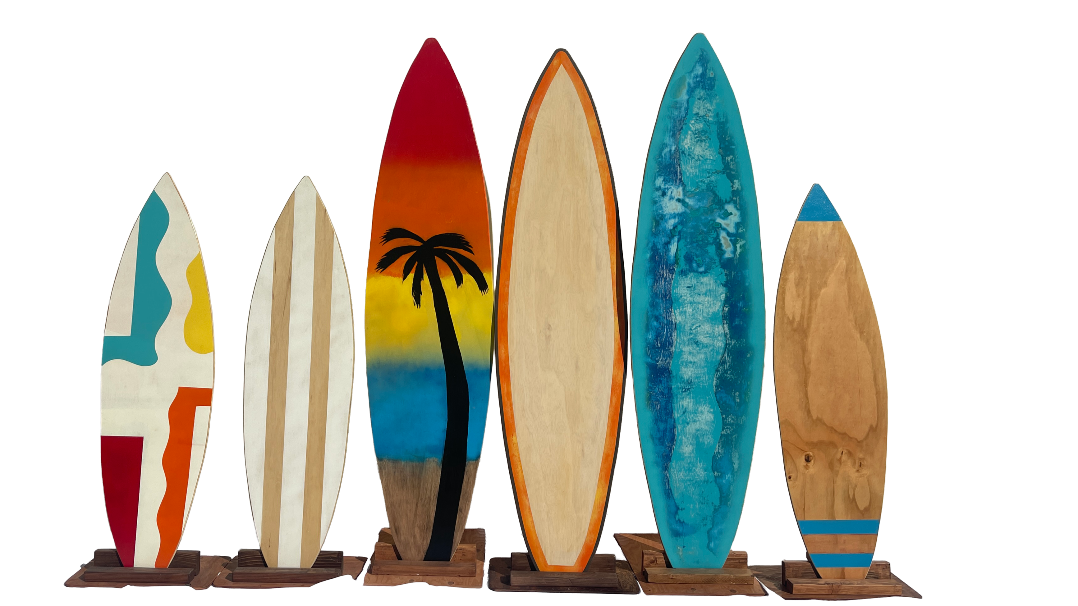 Surfboard Backdrop Display (Set of 6)