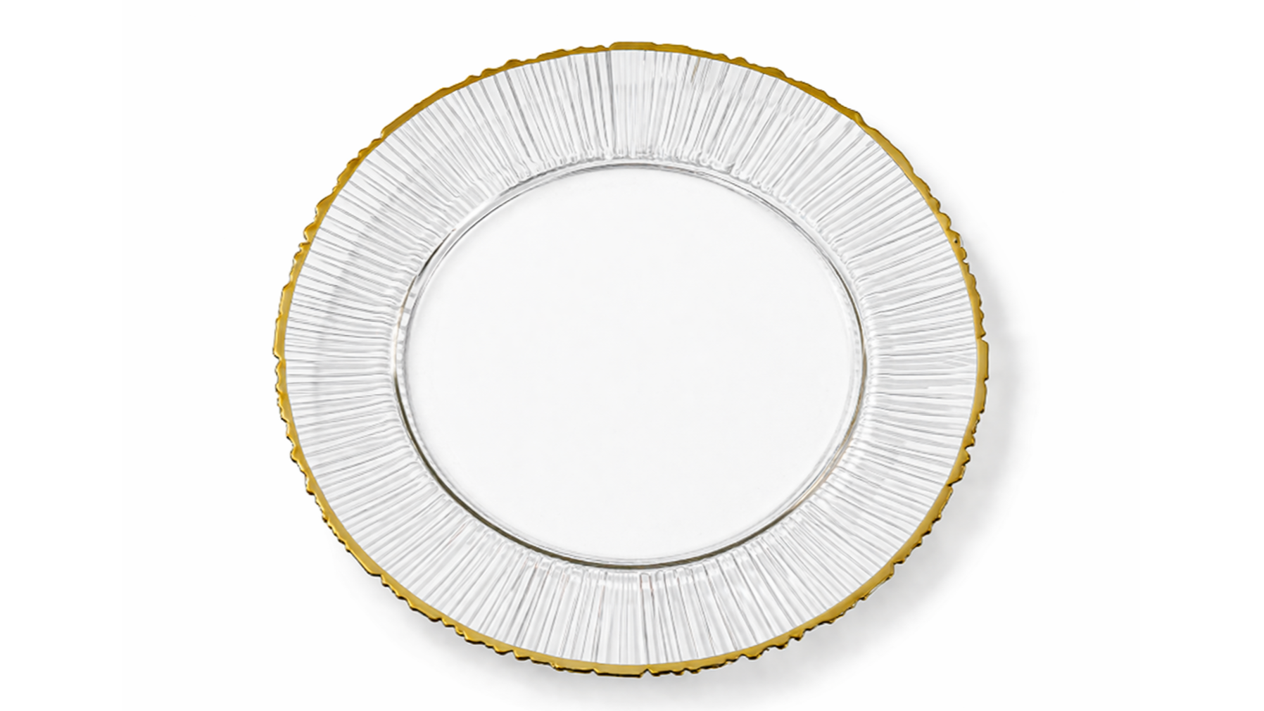 Glass Charger Harmony with Gold Rim 13″