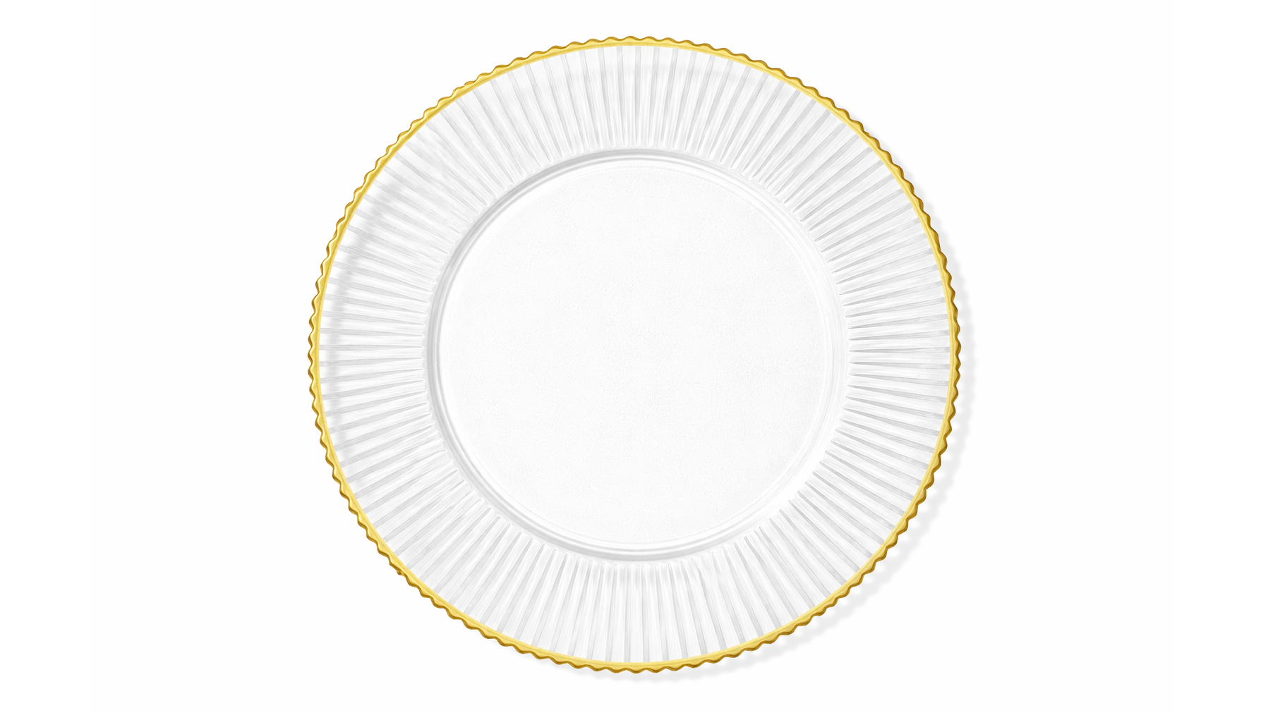 Glass Charger Melody with Gold Rim 13″