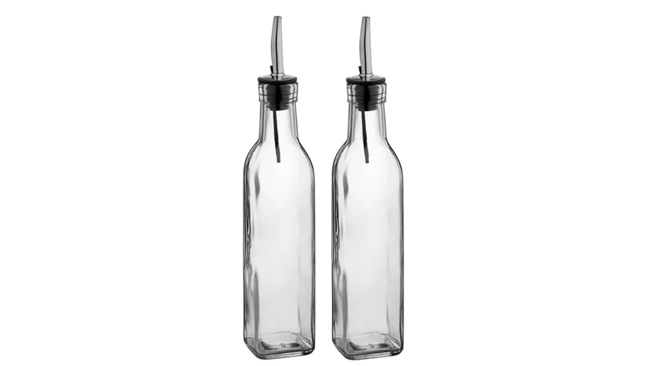 Glass Olive Oil & Vinegar Bottle Set 8.5