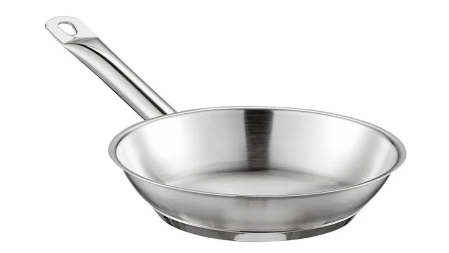 Stainless Steel Fry Pan with Aluminum-Clad Bottom 8″