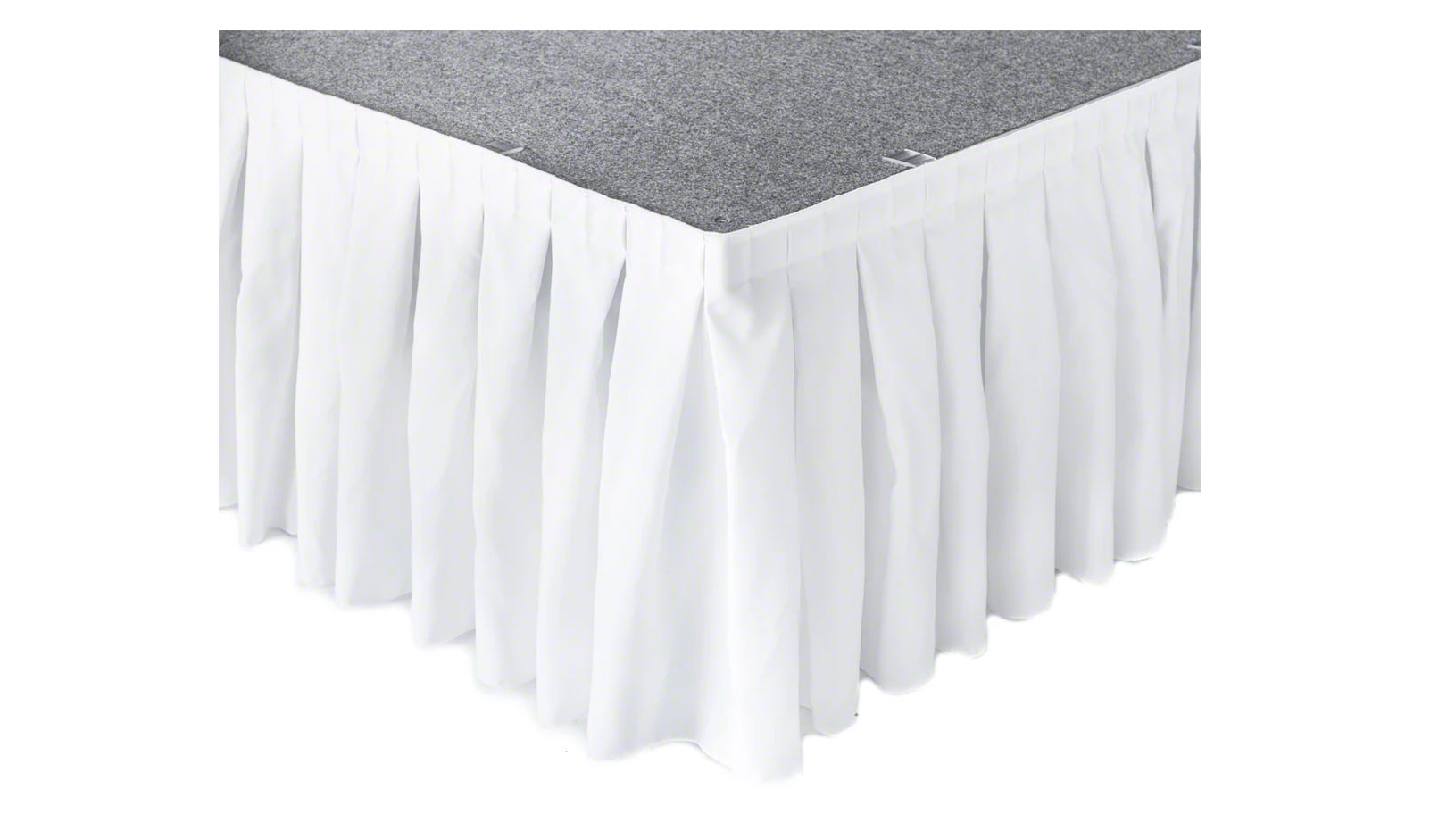 White Stage Skirting – 24″Hx16’L