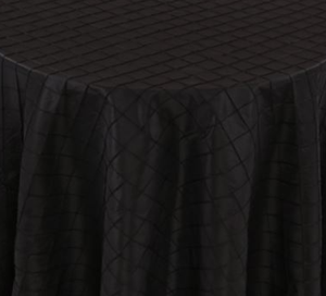 Black Pintuck 132″ Round