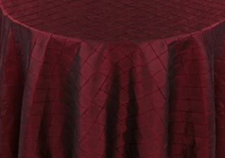 Burgundy Pintuck 120″ Round