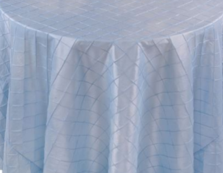 Ice Blue Pintuck 120″ Round