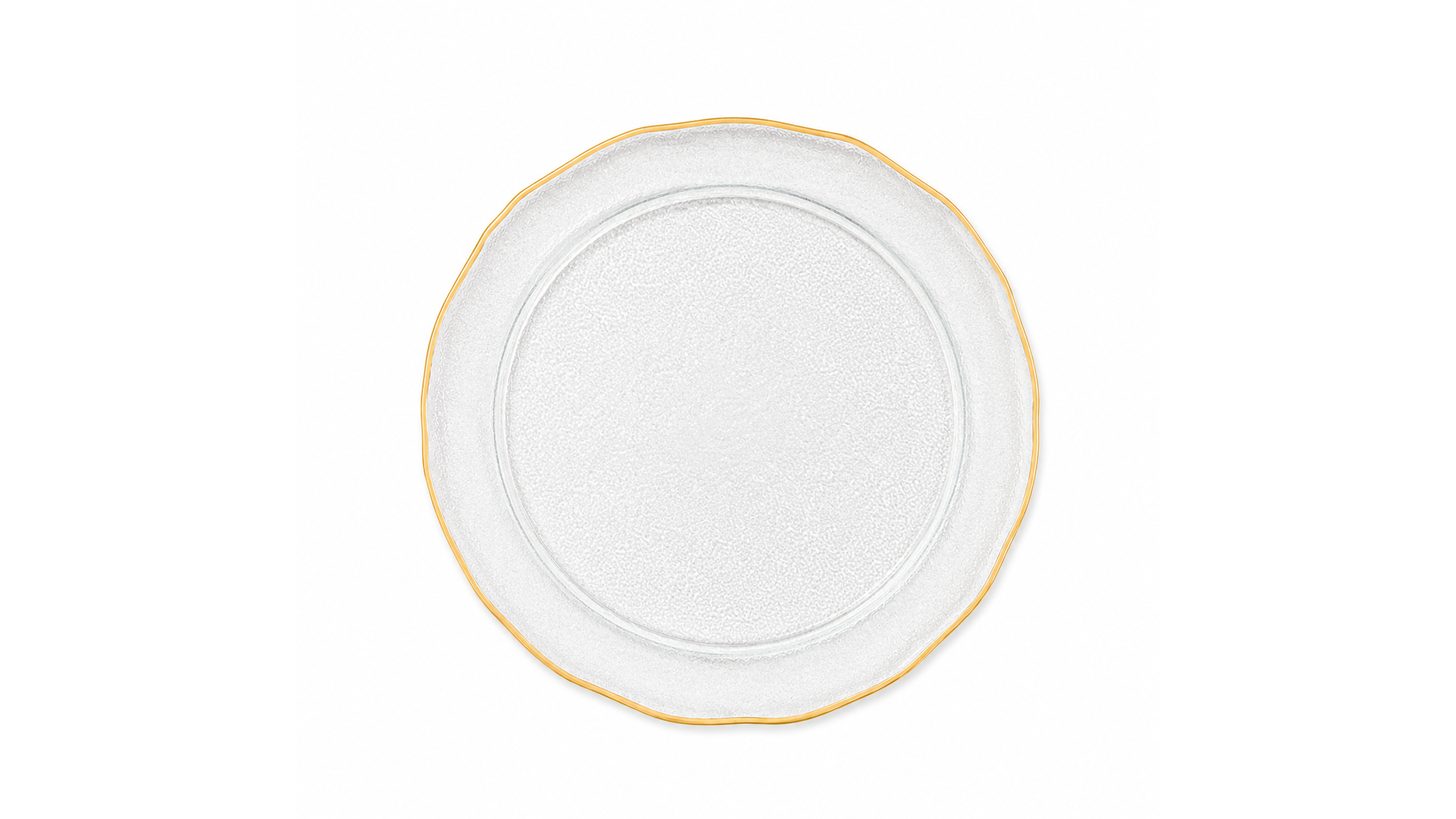Glass Charger Radiant with Gold Rim 13″
