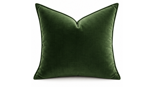Olive Green Velvet Pillow