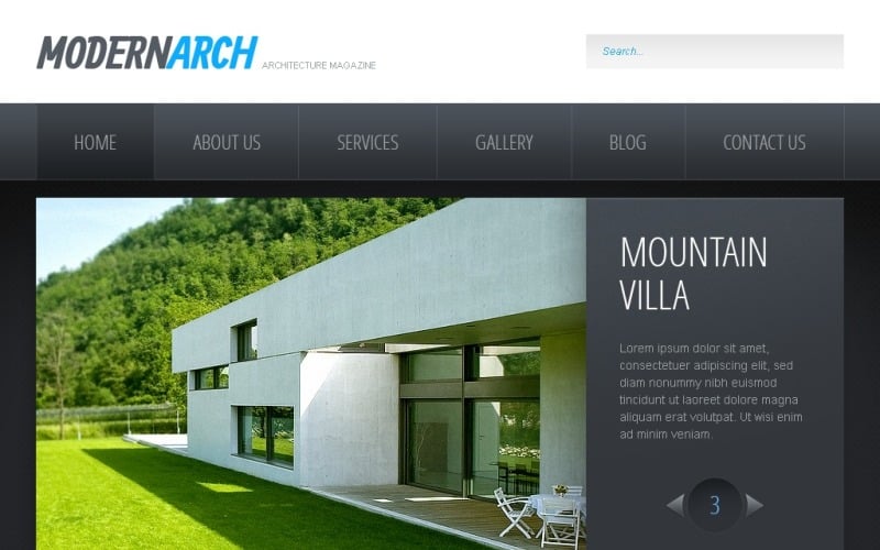 Black and White Construction Drupal Template