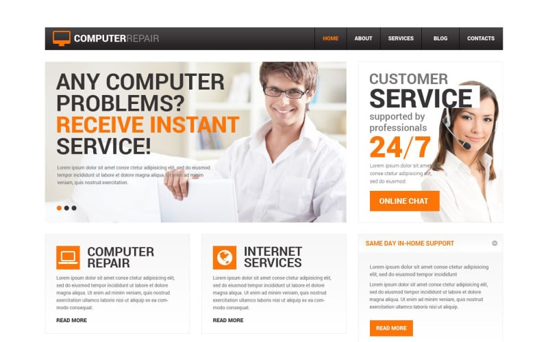 Computer Repair Services Drupal Template