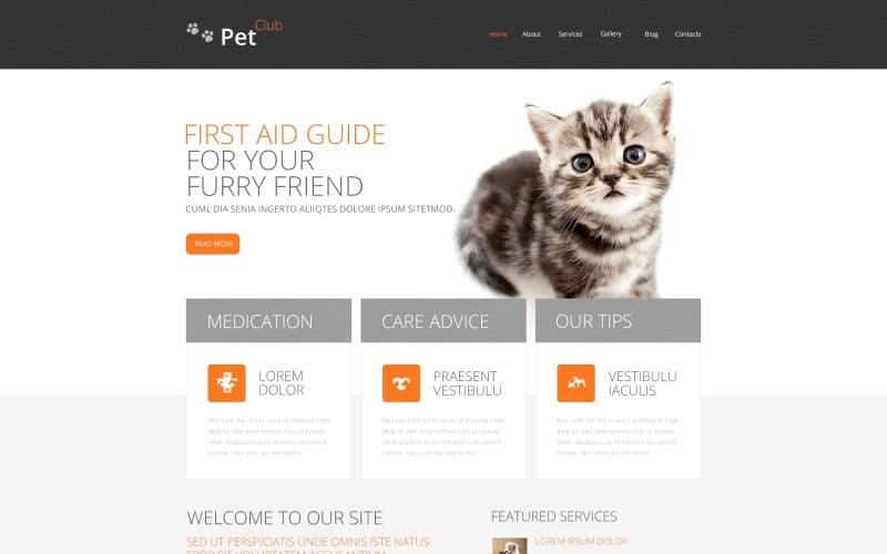 Pet Club Drupal Template