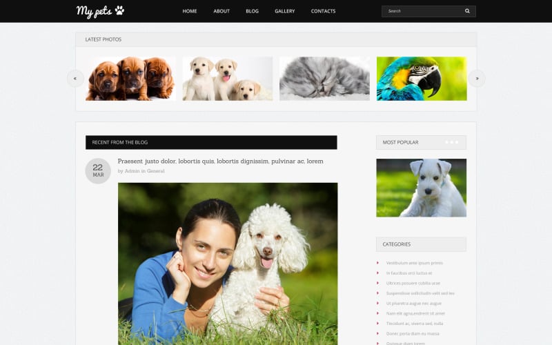 Pets Guide Drupal Template