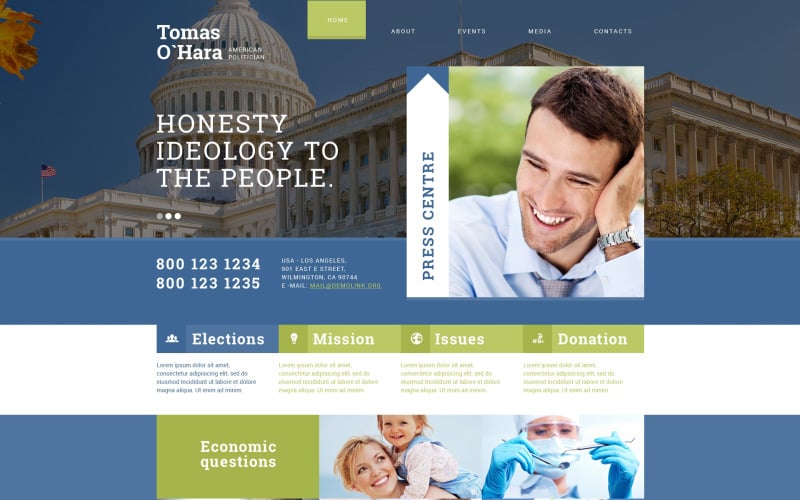 Political Candidate Drupal Template