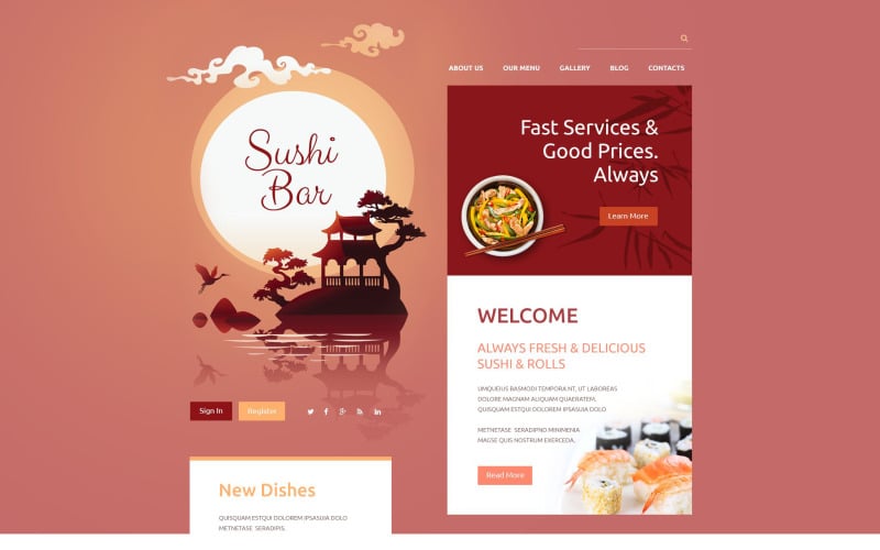 Sushi Bar Drupal Template