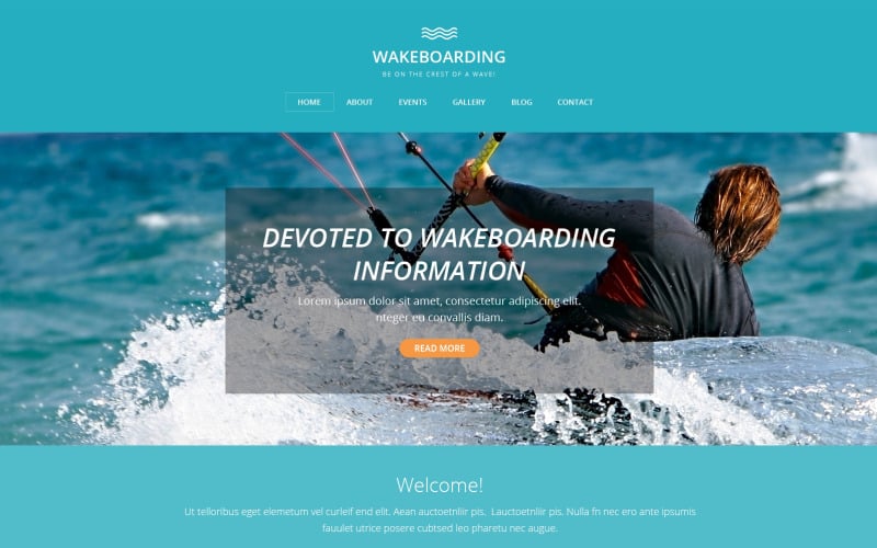 Wakeboarding Drupal Template